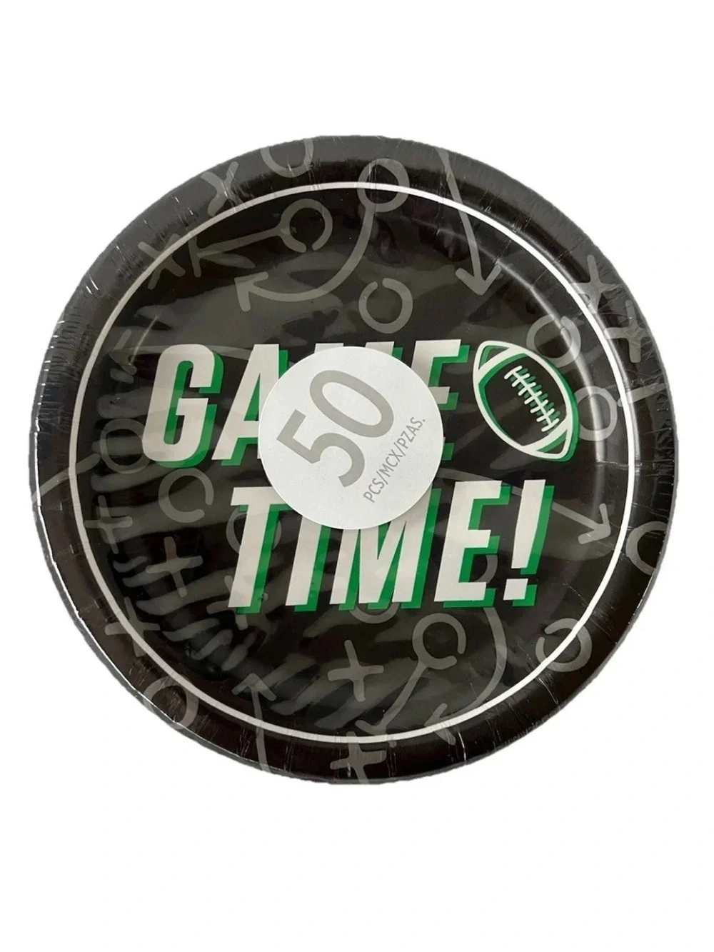 50 ct Football dessert Paper Plates 6.75” Dia. Party Supplies‎ Game Time